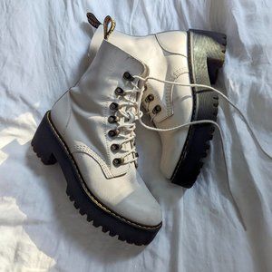 Dr. Martens Leona Temperley Heeled Boots: color Bone Size UK 7 US 10 VGood condi
